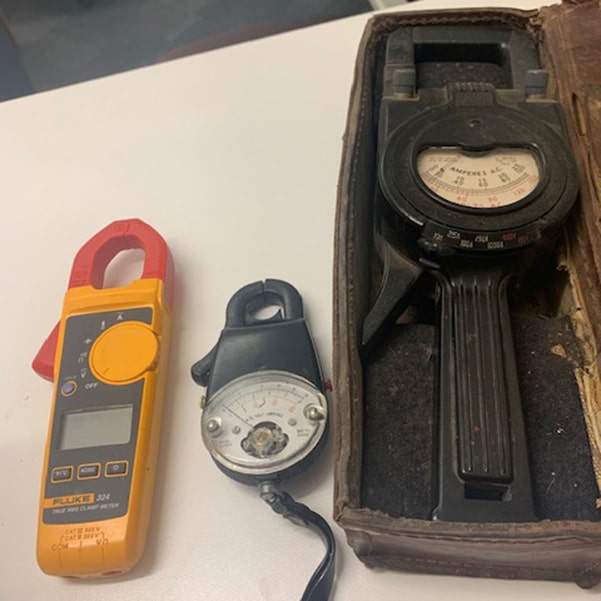 old and new clamp meters