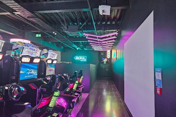 Creative electrical solutions for Game On arcade's lighting