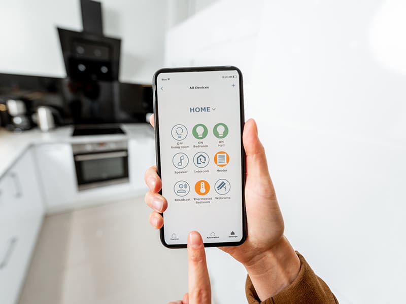 Smart home app on phone
